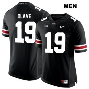 Men's NCAA Ohio State Buckeyes Chris Olave #19 College Stitched Authentic Nike White Number Black Football Jersey UR20B77NP